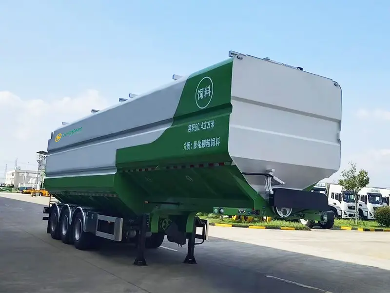 GoldBees ElectricHydraulic Auger Conveyor Bulk Feed Transport Semi-Trailer (5)