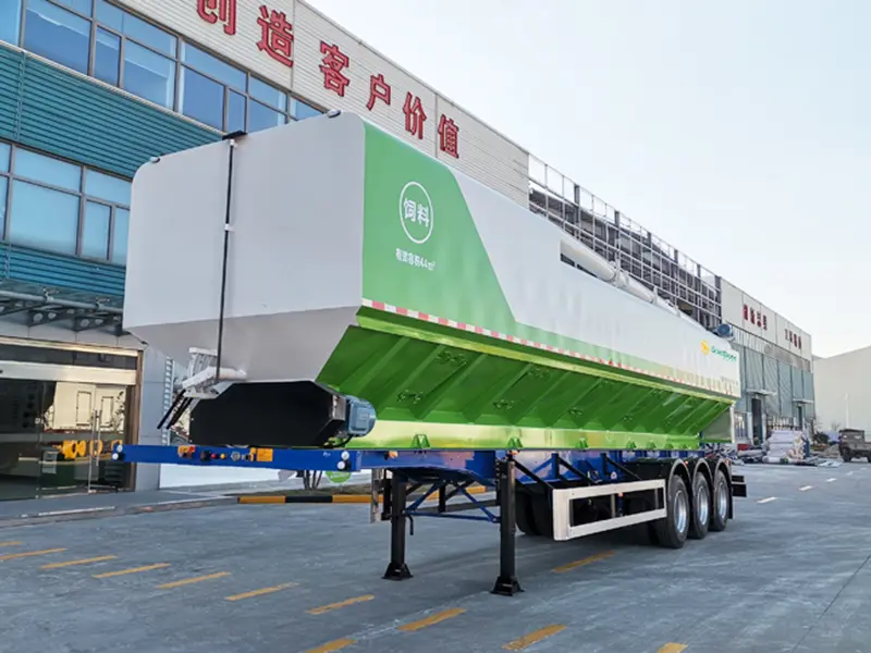 GoldBees ElectricHydraulic Auger Conveyor Bulk Feed Transport Semi-Trailer (3)